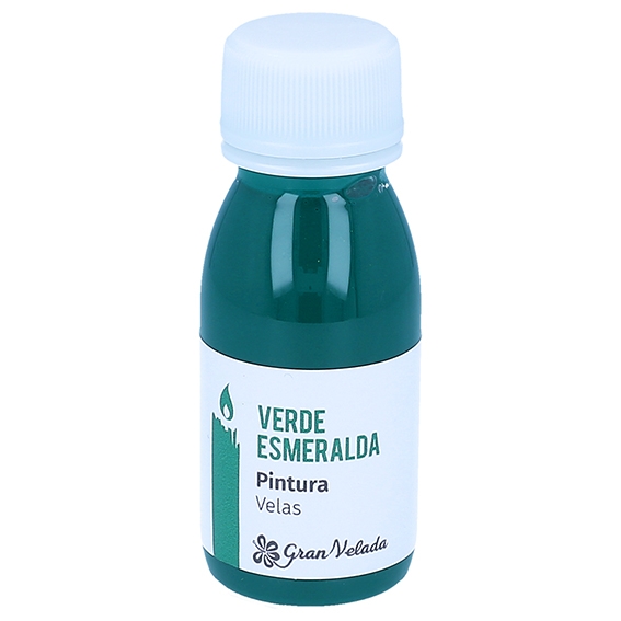 Pintura verde esmeralda para velas