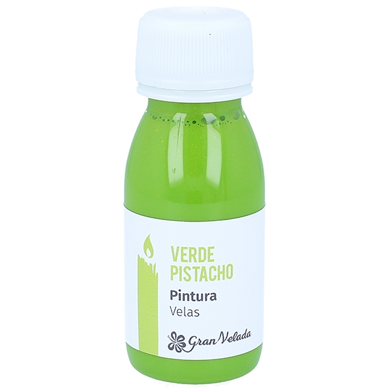 Pintura verde pistacho para velas