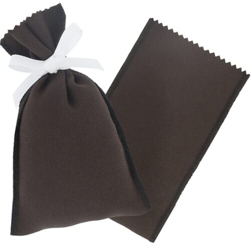 Saquito de tela marron chocolate