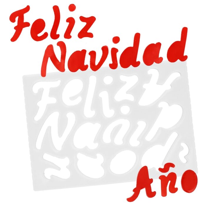 Molde figuras para ventanas feliz navidad