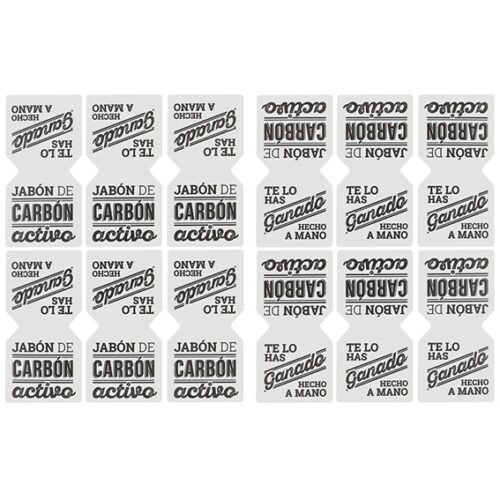 Pegatinas jabon de carbon