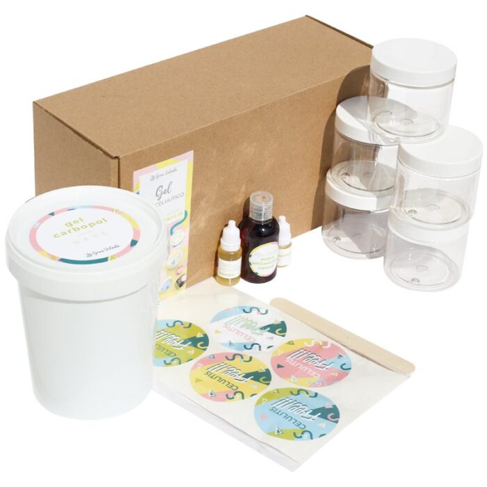 Kit como hacer gel anticelulitico. Materiales e instrucciones