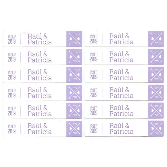 Pegatinas personalizadas lilas