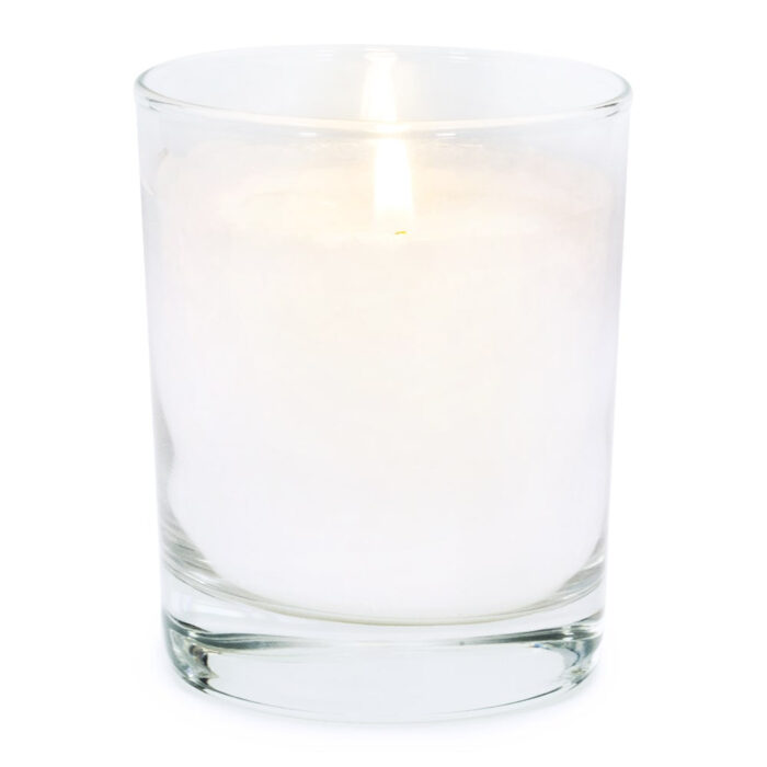 Vaso recto con tapa de corcho para velas