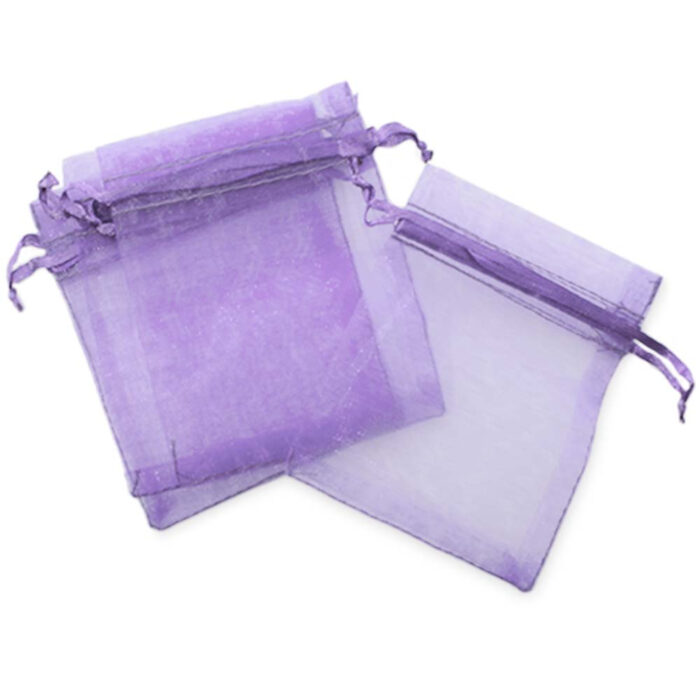 Bolsitas de organza lilas 7x9 cm