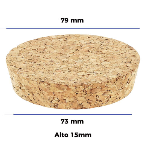 Tapa de corcho 79x73x15 mm