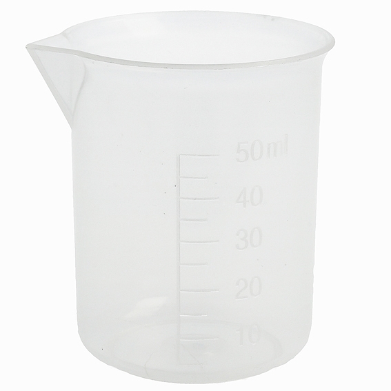 Mini vaso medidor 50 ml de plastico