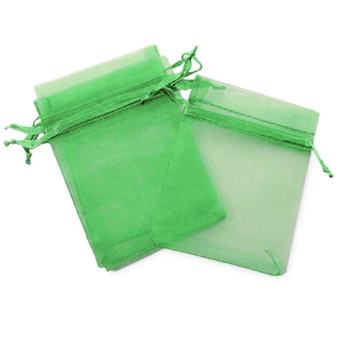 Bolsitas de organza verde esmeralda 7x9 cm