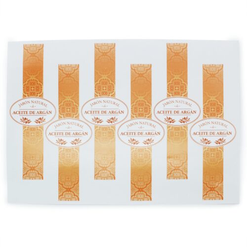 Pegatinas para jabon de argan