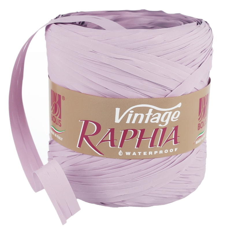 Cinta de rafia lila vintage