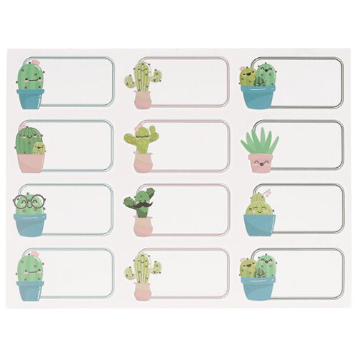 Pegatinas de cactus para escribir encima