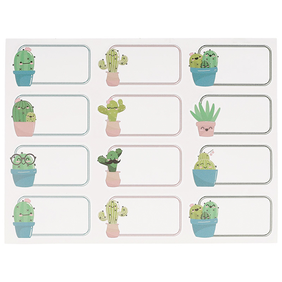 Pegatinas de cactus para escribir encima