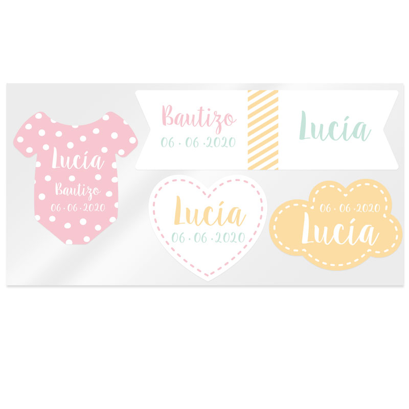 Mix pegatinas personalizadas niña