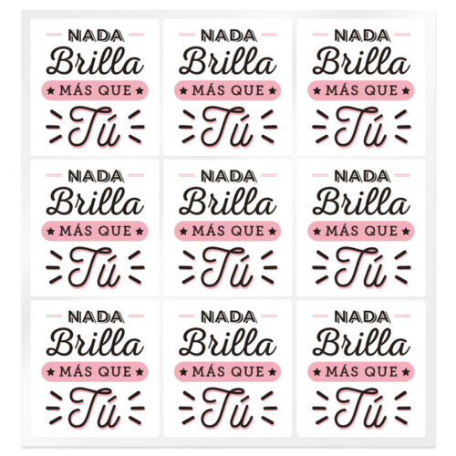 Pegatinas para velas nada brilla mas que tu