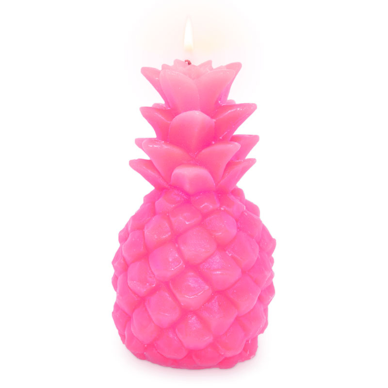 Vela de piña rosa