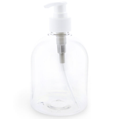 Botella 500 ml PET bombe con dosificador blanco
