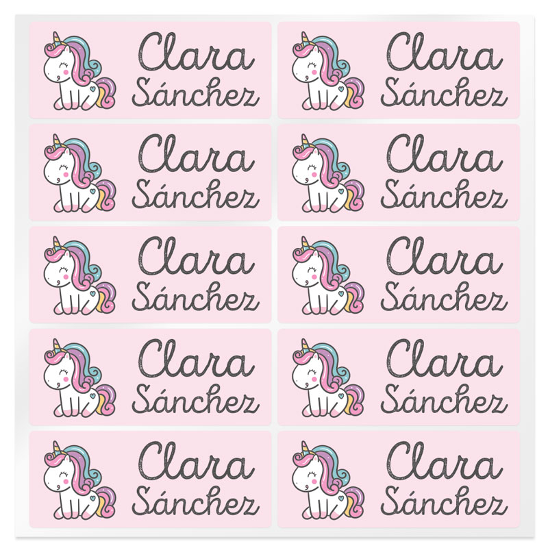 Pegatinas personalizadas unicornio