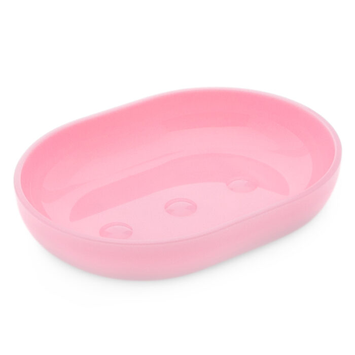 Jabonera rosa de plastico