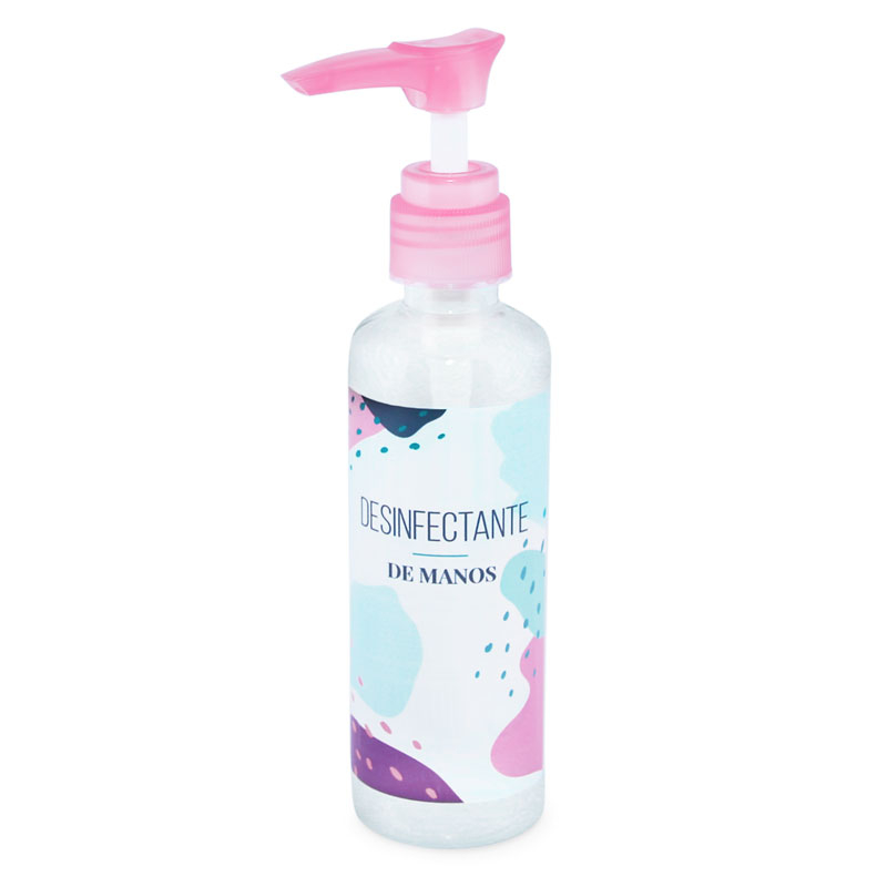 Envase 100 ml dispensador rosa para gel desinfectante