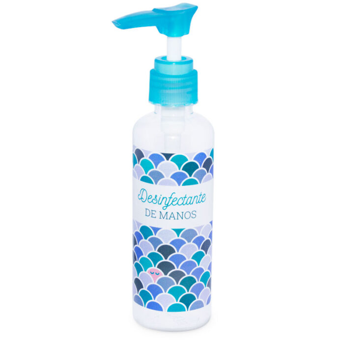 Envase 100 ml dispensador azul para gel desinfectante