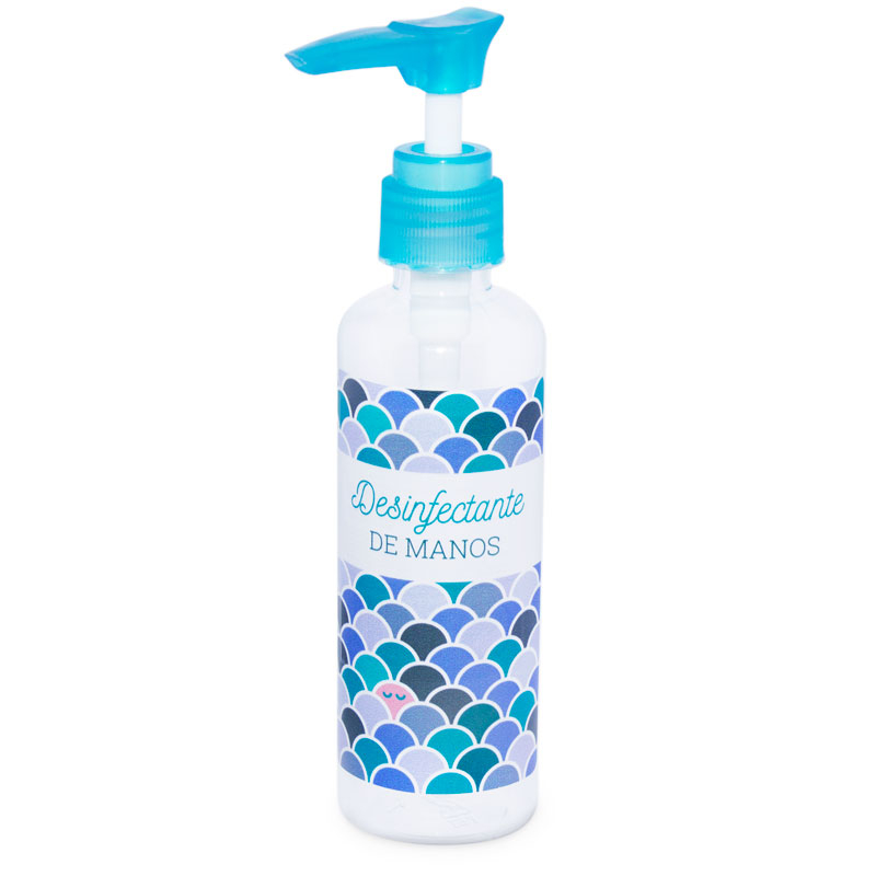 Envase 100 ml dispensador azul para gel desinfectante