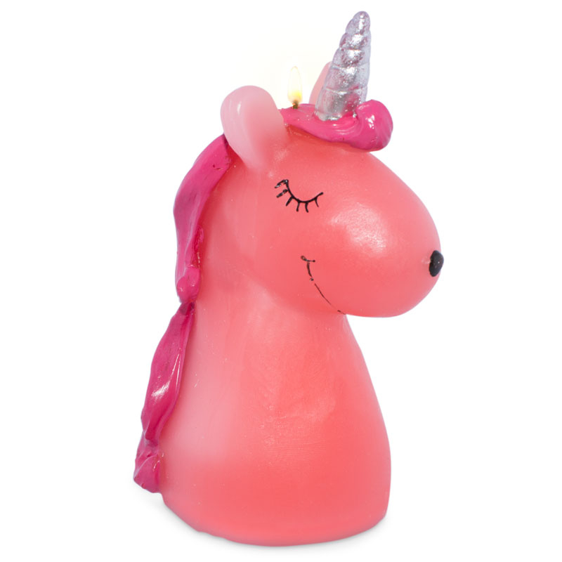 Vela unicornio rosa