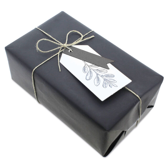 Mix 12 etiquetas para Navidad blancas packaging