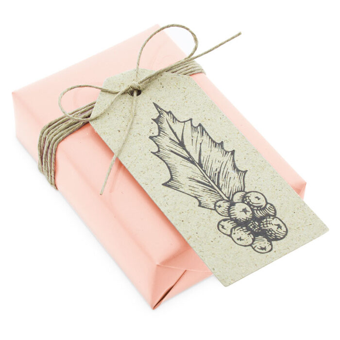 Mix 12 etiquetas para Navidad cartón reciclado packaging