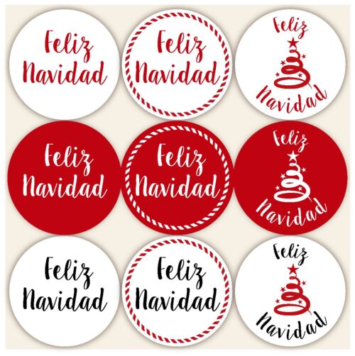 Pegatinas feliz Navidad