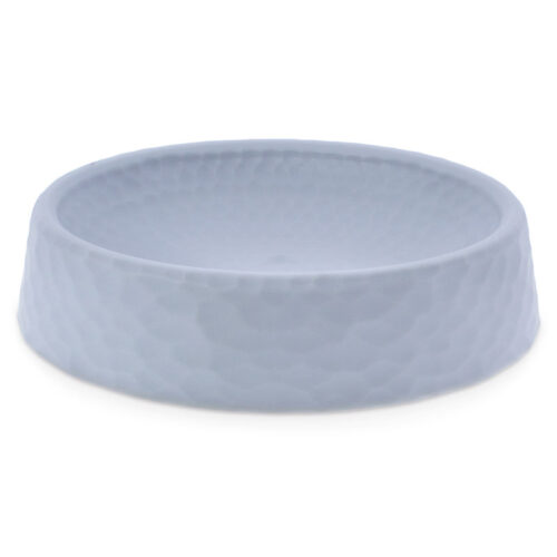 Jabonera ovalada de plastico gris