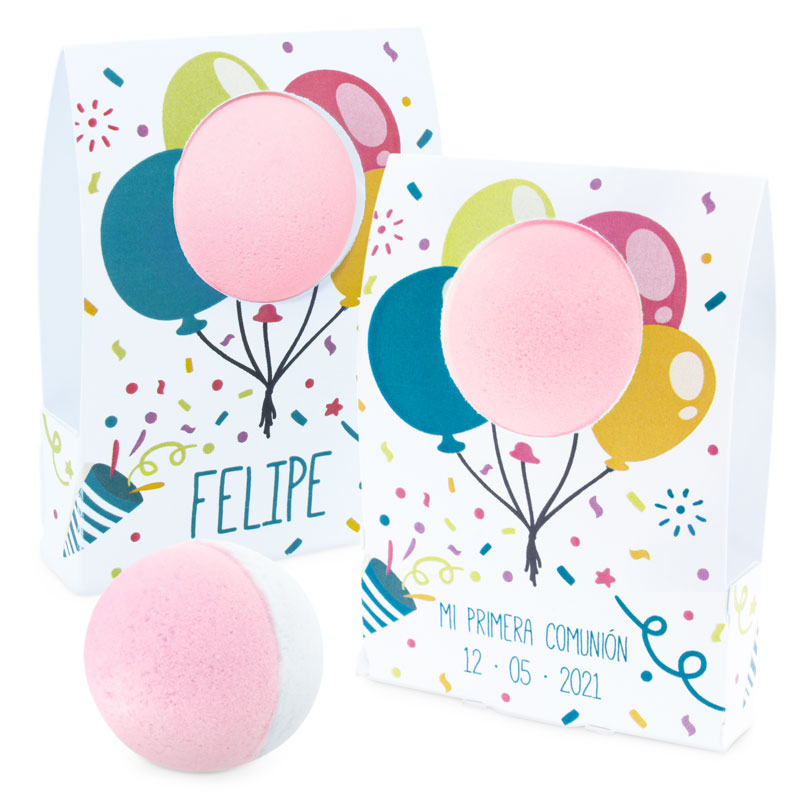 Caja personalizada globos para bombas de baño