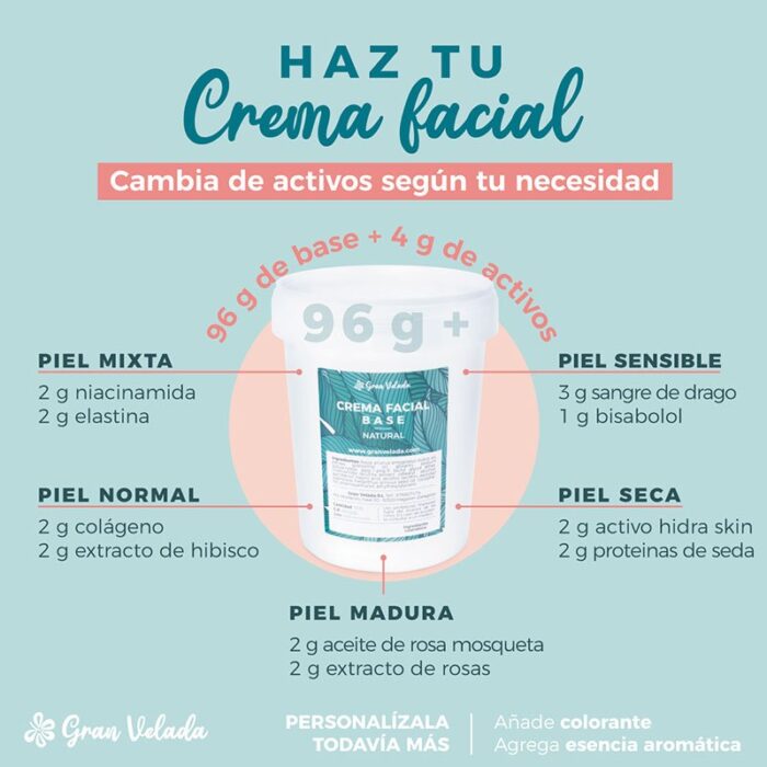 Crema base facial natural