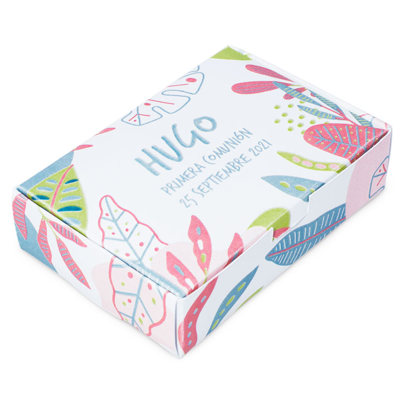 Caja personalizada tropical para jabones