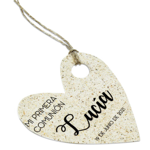 Etiquetas personalizadas comunion corazon