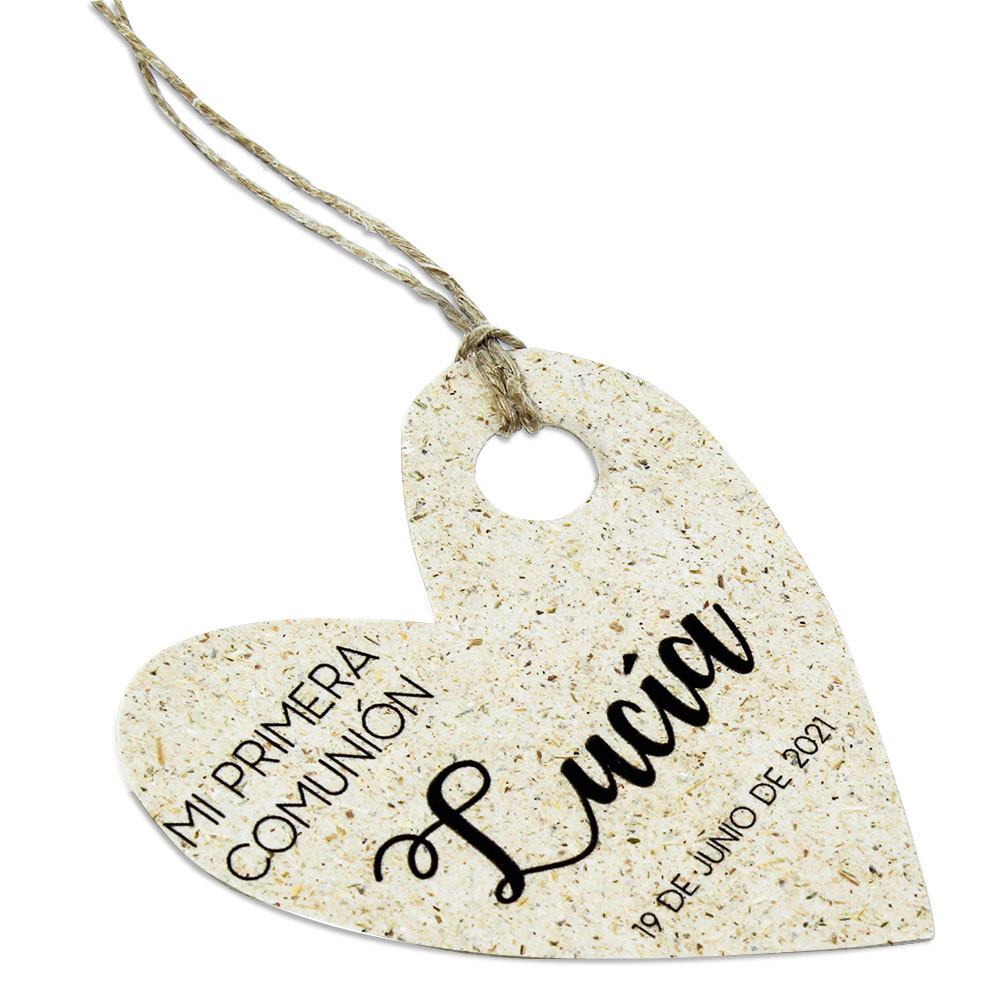Etiquetas personalizadas comunion corazon