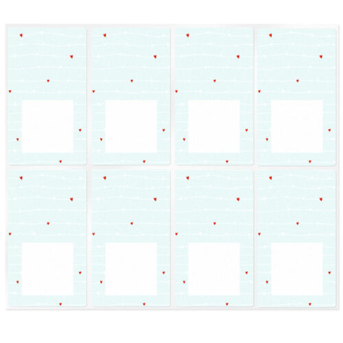 Pegatinas rectangulares love