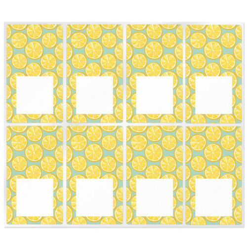 Pegatinas rectangulares con naranjas