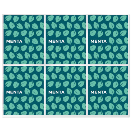Pegatinas para labiales de menta