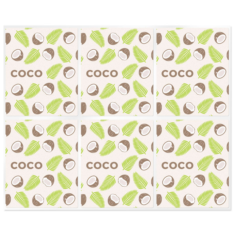 Pegatinas para labiales de coco