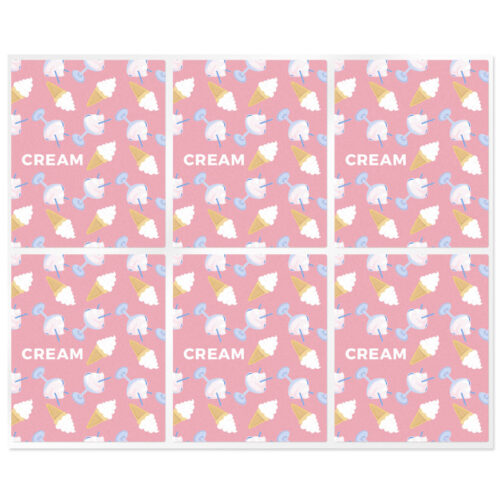 Pegatinas para labiales de crema