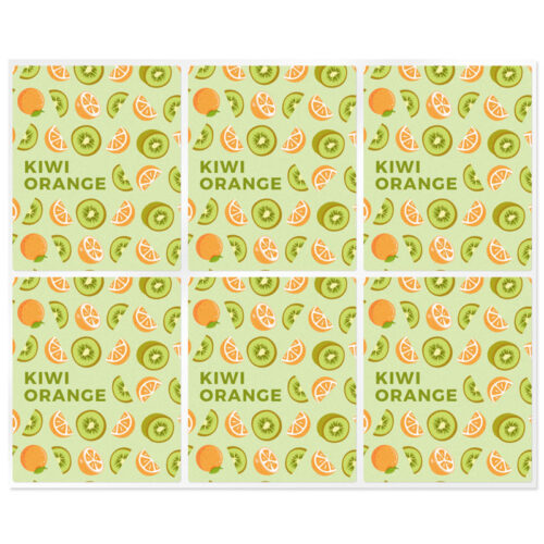 Pegatinas para labiales de kiwi orange