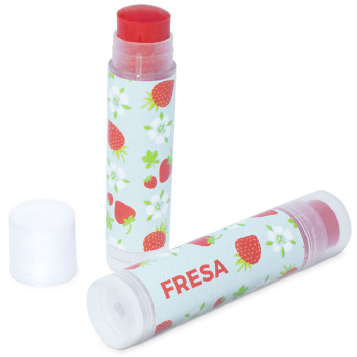 Pegatinas para hacer labiales de fresa