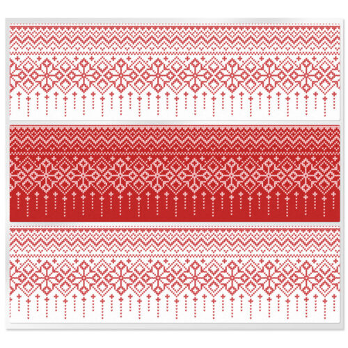 Pegatinas rojas estampado de navidad velas en lata