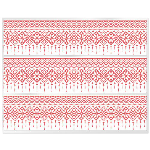 Stcikers rojos estampado de navidad para mikados