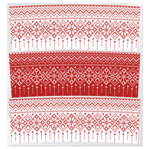 Pegatinas rojas estampado de navidad velas en vaso