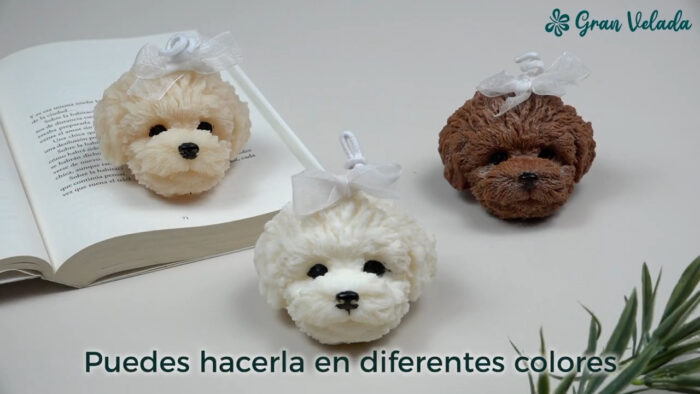 Molde cabeza de perrito - Molde de silicona cabeza de perrito para hacer velas. - Moldes para velas