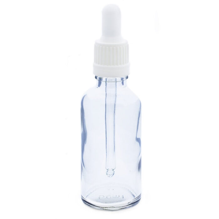 Frasco cristal 50 ml cuentagotas blanco