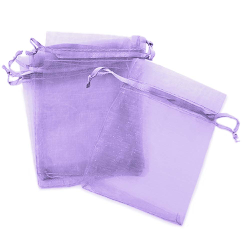 Bolsitas de organza lilas 9x12 cm