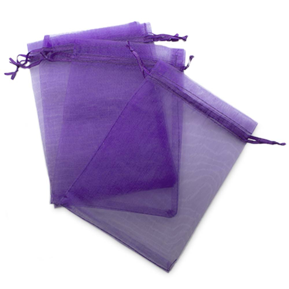 Bolsitas de organza violetas 13x17 cm