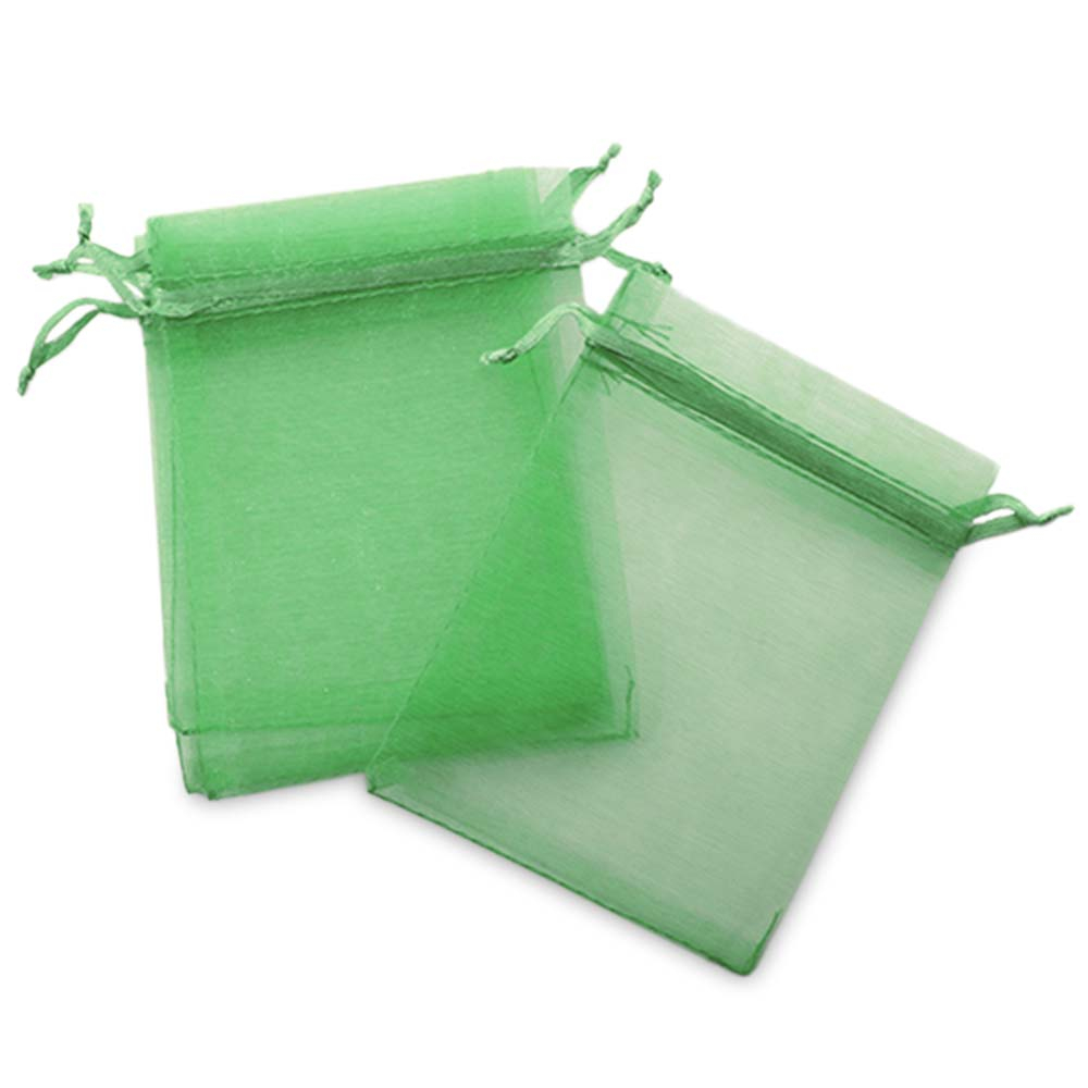 Bolsitas de organza verde esmeralda 9x12 cm